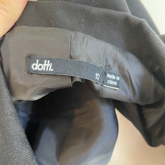 Dotti Black Tailored Button Up Long Sleeve Classic Career Jacket Size 10 - Picture 11 of 12